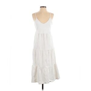 NWT Elegant White spaghetti strap Dress with pockets